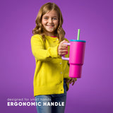 Trek Kids Tumbler with Silicone Straw Lid Q1