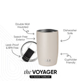 Voyager Tumbler with Clear Flip Lid & Straw H2
