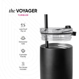 Voyager Tumbler with Clear Flip Lid & Straw W3